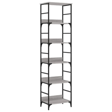Libreria Grigio Sonoma 50x33x188,5 cm in Legno Multistrato