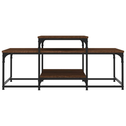 Tavolino Salotto Rovere Marrone 102x60x45cm Legno Multistrato