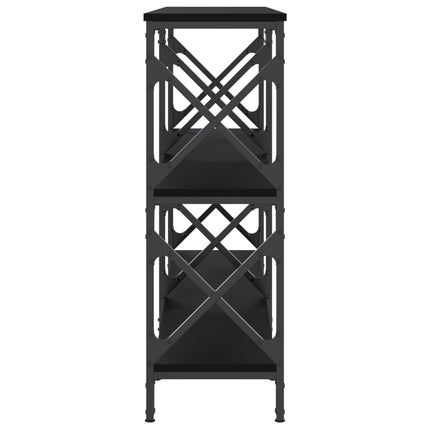 Tavolino Consolle Nero 156x28x80,5 cm in Legno Multistrato