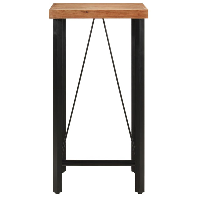 Tavolino da Bar 55x55x107cm in Legno Massello di Acacia e Ferro