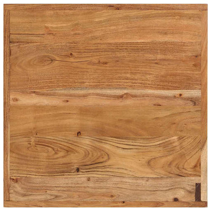 Tavolino da Bar 55x55x107cm in Legno Massello di Acacia e Ferro