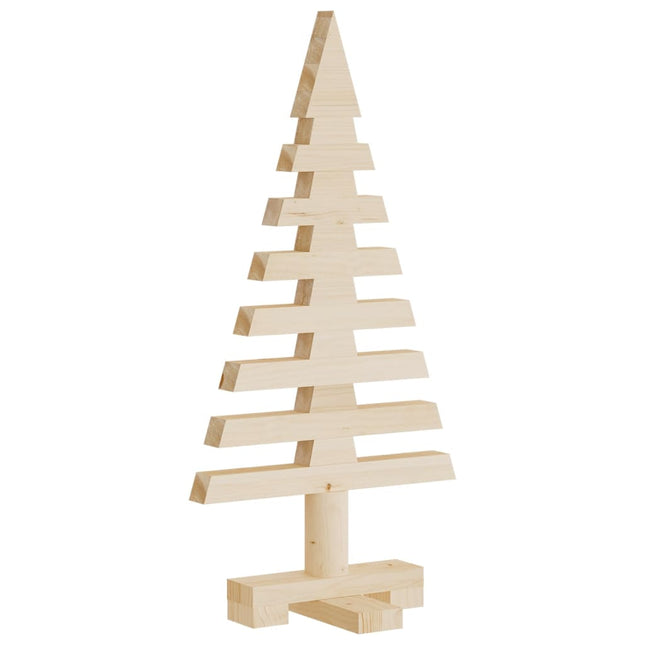 Albero di Natale Decorativo in Legno 60 cm Legno Massello Pino