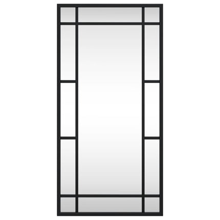Specchio da Parete Nero 30x60 cm Rettangolare in Ferro