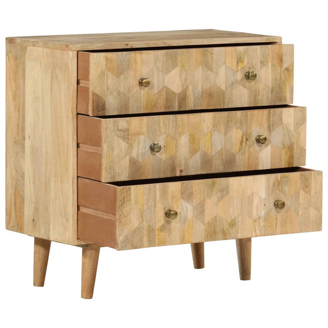 Cassettiera 70x35x70 cm in Legno Massello di Mango