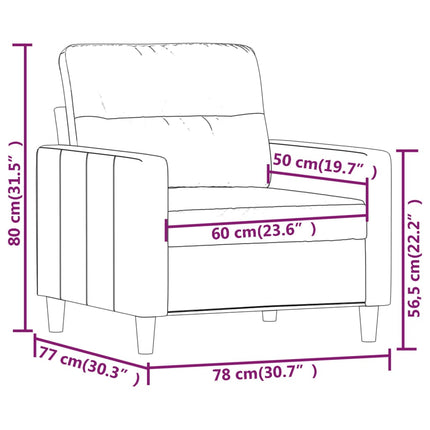 Poltrona Crema 60 cm in Tessuto