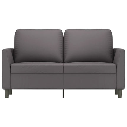 Divano a 2 Posti Grigio 120 cm in Similpelle