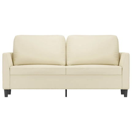 Divano a 2 Posti Crema 140 cm in Similpelle
