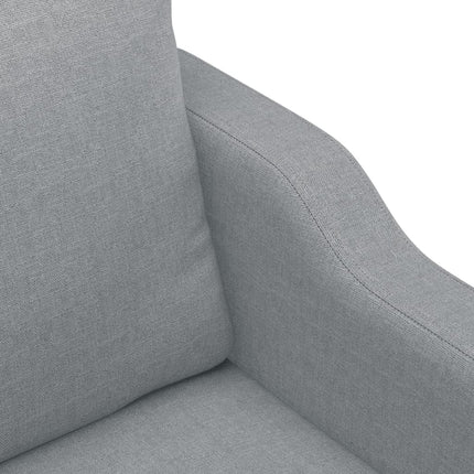 Divano a 2 Posti Grigio Chiaro 140 cm in Tessuto