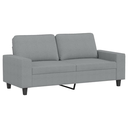 Divano a 2 Posti Grigio Chiaro 140 cm in Tessuto