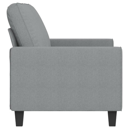 Divano a 2 Posti Grigio Chiaro 140 cm in Tessuto