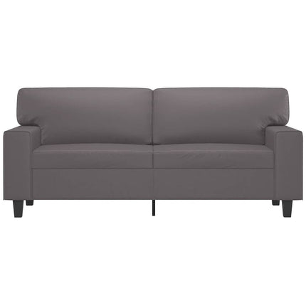 Divano a 2 Posti Grigio 140 cm in Similpelle