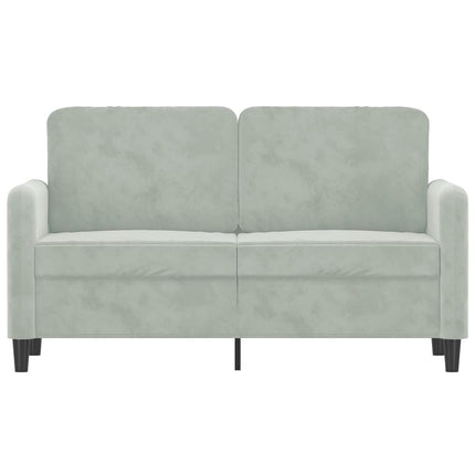 Divano a 2 Posti Grigio Chiaro 120 cm in Velluto