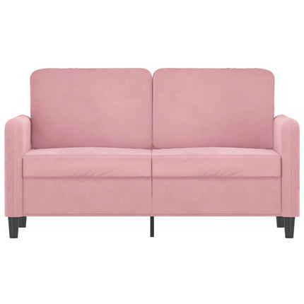 Divano a 2 Posti Rosa 120 cm in Velluto