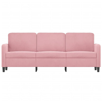 Divano a 3 Posti rosa 180 cm in Velluto