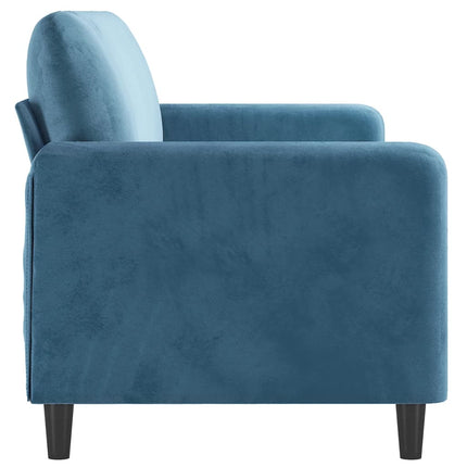 Divano a 3 Posti Blu 180 cm in Velluto