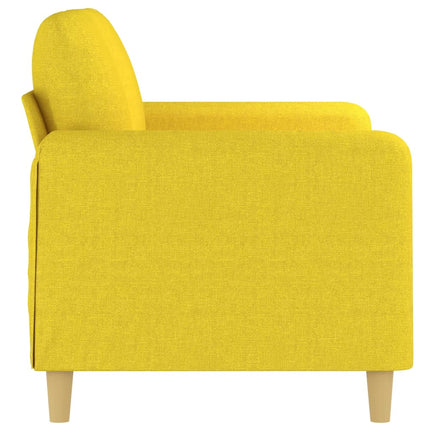 Divano a 2 Posti Giallo Chiaro 120 cm in Tessuto