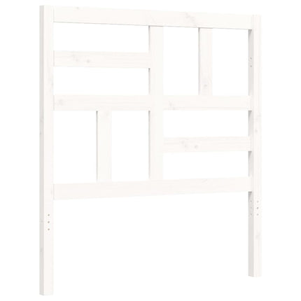 Giroletto con Testiera Bianco Single in Legno Massello