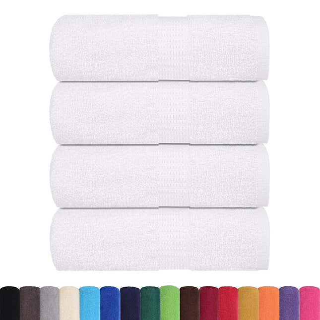 Asciugamani per Sapone 4 pz Bianco 30x30cm 360 g/mÂ² 100% Cotone