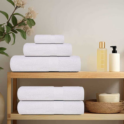 Asciugamani per Sapone 4 pz Bianco 30x30cm 360 g/mÃ‚Â² 100% Cotone
