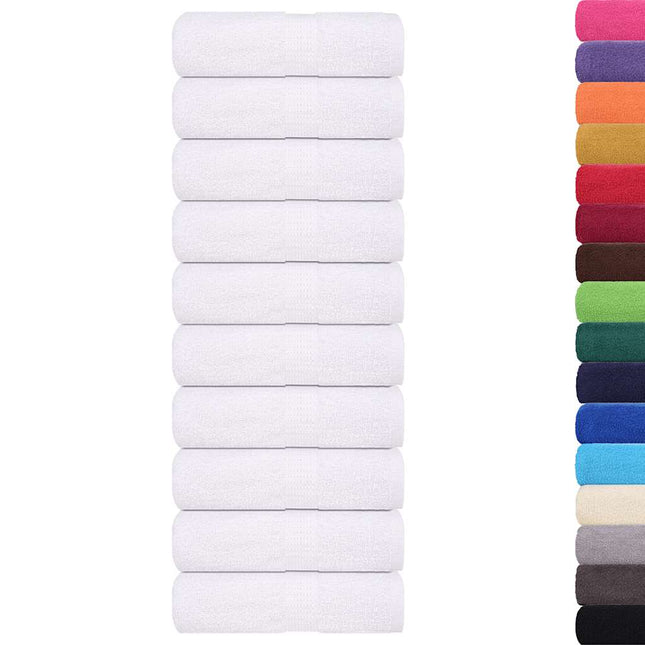 Asciugamani per Sapone 50 pz Bianco 30x30cm 360g/mÂ² 100% Cotone
