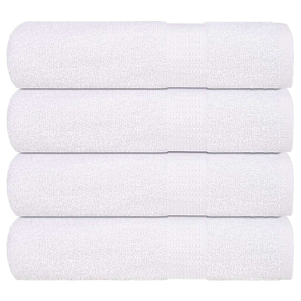 Asciugamani Doccia 4 pz Bianchi 70x140 cm 360 g/mÃ‚Â² 100% Cotone