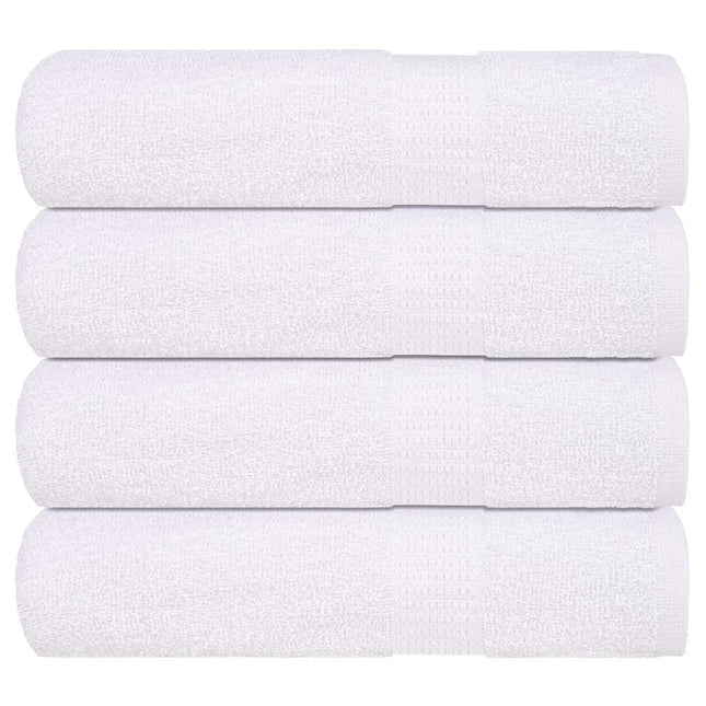 Asciugamani Doccia 4 pz Bianchi 70x140 cm 360 g/mÂ² 100% Cotone