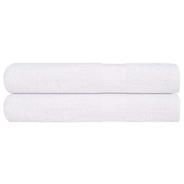 Asciugamani per Sauna 2 pz Bianchi 80x200cm 360g/mÃ‚Â² 100% Cotone