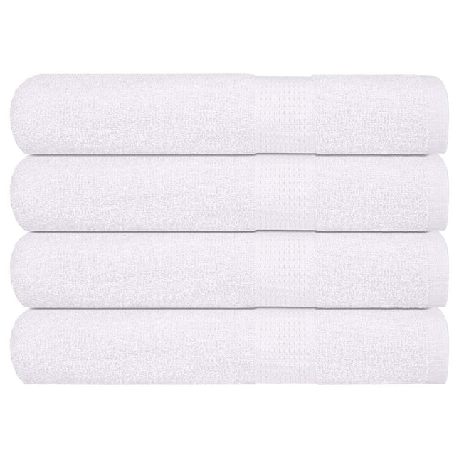 Asciugamani per Sauna 4 pz Bianchi 80x200cm 360g/mÂ² 100% Cotone