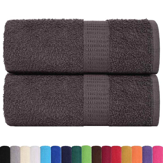 Asciugamani Ospiti 2 pz Antracite 30x50 cm 360 g/mÂ² 100% Cotone