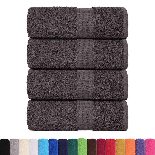Asciugamani Ospiti 4 pz Antracite 30x50 cm 360 g/mÂ² 100% Cotone