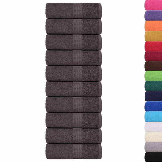 Asciugamani Ospiti 50 pz Antracite 30x50cm 360 g/mÂ² 100% Cotone