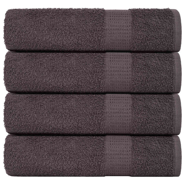 Asciugamani Doccia 4 pz Antracite 70x140cm 360 g/mÂ² 100% Cotone