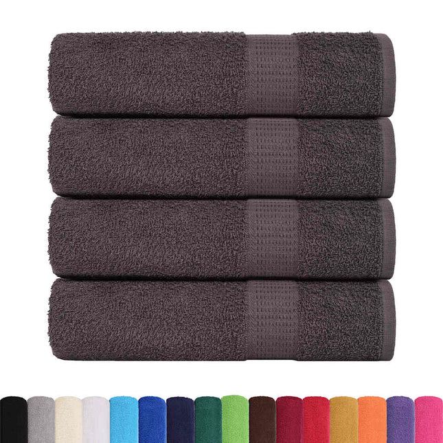 Asciugamani Doccia 4 pz Antracite 70x140cm 360 g/mÂ² 100% Cotone