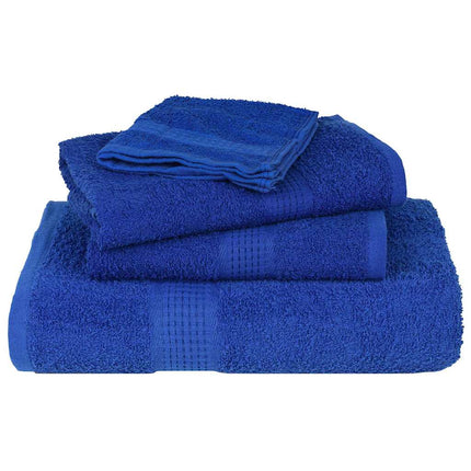 Asciugamani per Sapone 4 pz Blu 30x30 cm 360 g/mÃ‚Â² 100% Cotone
