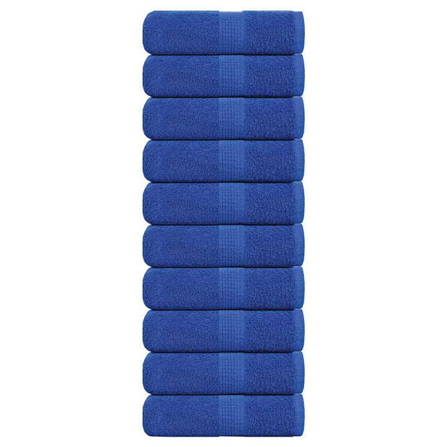 Asciugamani per Sapone 10 pz Blu 30x30 cm 360 g/m² 100% Cotone