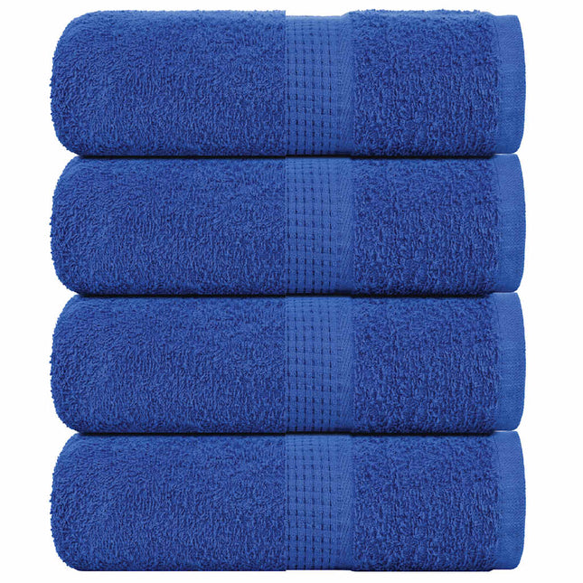 Asciugamani Ospiti 4 pz Blu 30x50 cm 360 g/mÃ‚Â² 100% Cotone