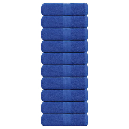 Asciugamani Ospiti 10 pz Blu 30x50 cm 360 g/mÃ‚Â² 100% Cotone