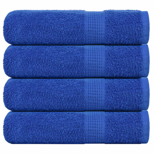 Asciugamani Doccia 4 pz Blu 70x140 cm 360 g/mÂ² 100% Cotone