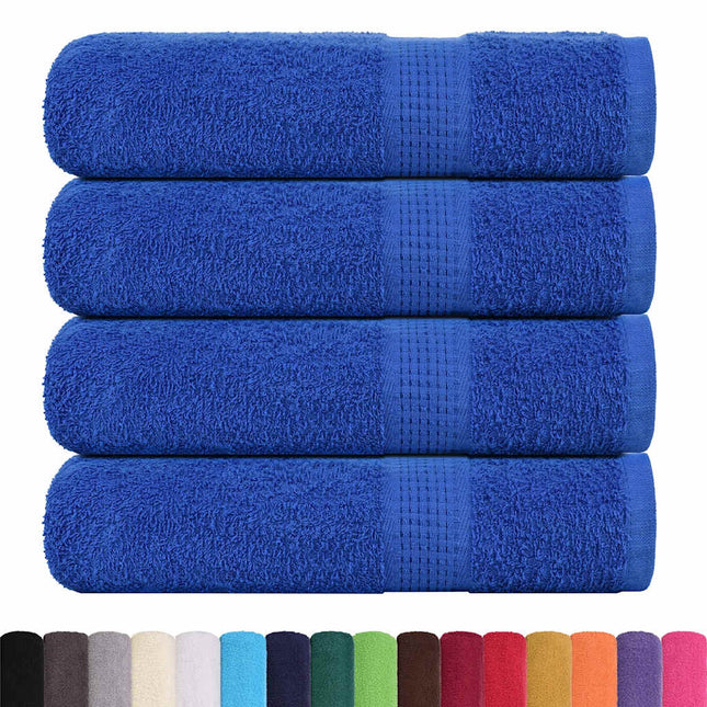 Asciugamani Doccia 4 pz Blu 70x140 cm 360 g/mÂ² 100% Cotone