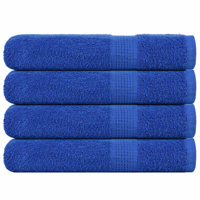 Asciugamani per Sauna 4 pz Blu 80x200cm 360g/mÂ² 100% Cotone