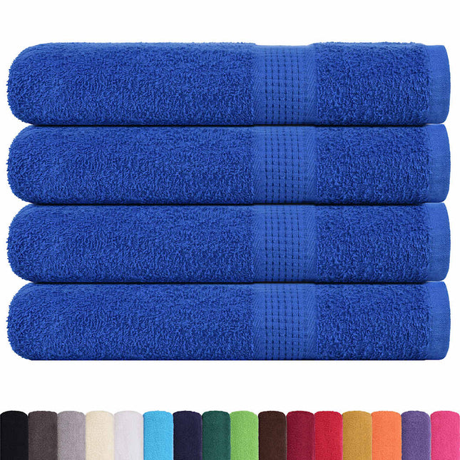Asciugamani per Sauna 4 pz Blu 80x200cm 360g/mÂ² 100% Cotone
