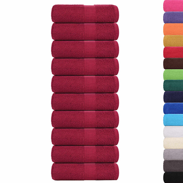 Asciugamani Ospiti 10 pz BordÃ² 30x50 cm 360 g/mÂ² 100% Cotone