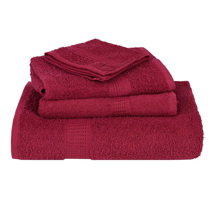 Asciugamani per Sauna 4pz Bordeaux 80x200cm 360g/mÃ‚Â² 100% Cotone