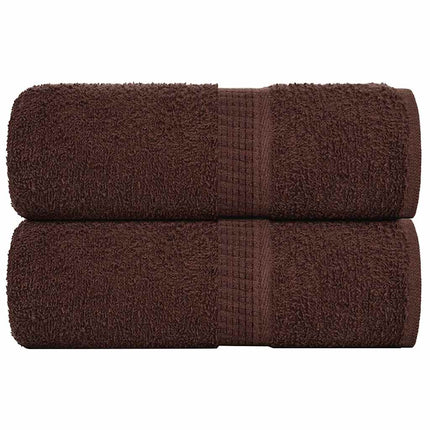 Asciugamani per Sapone 2 pz Marrone 30x30cm 360g/mÃ‚Â² 100% Cotone