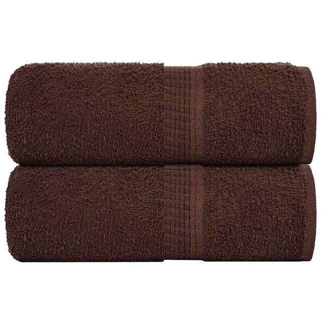 Asciugamani per Sapone 2 pz Marrone 30x30cm 360g/mÂ² 100% Cotone