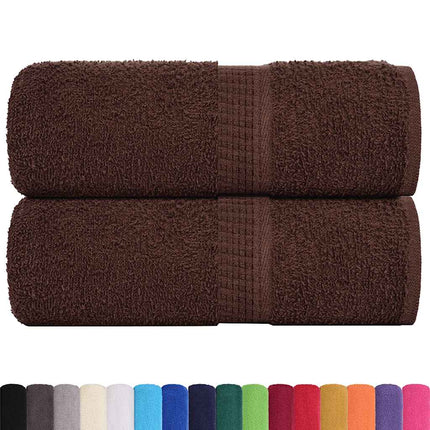 Asciugamani per Sapone 2 pz Marrone 30x30cm 360g/mÃ‚Â² 100% Cotone