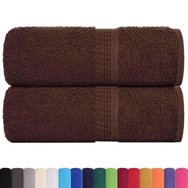Asciugamani per Sapone 2 pz Marrone 30x30cm 360g/mÂ² 100% Cotone