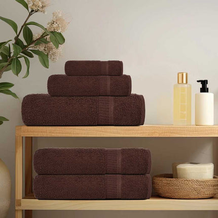 Asciugamani per Sapone 2 pz Marrone 30x30cm 360g/mÃ‚Â² 100% Cotone