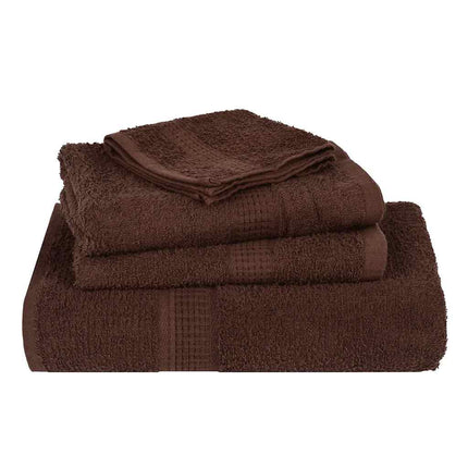 Asciugamani per Sapone 2 pz Marrone 30x30cm 360g/mÃ‚Â² 100% Cotone