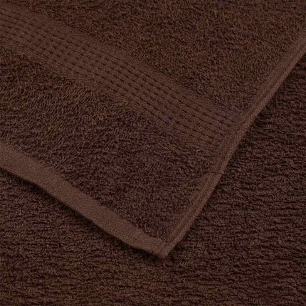 Asciugamani per Sapone 2 pz Marrone 30x30cm 360g/mÃ‚Â² 100% Cotone